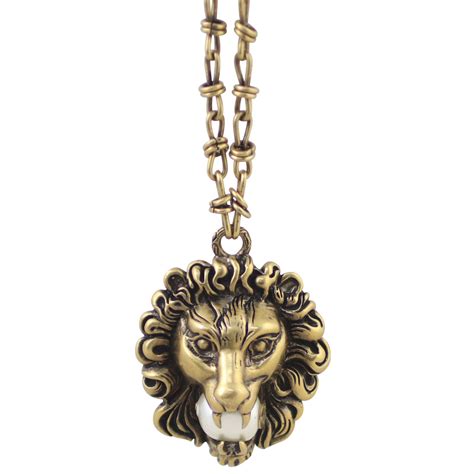 gucci lion necklace replica|gucci inspired choker necklace.